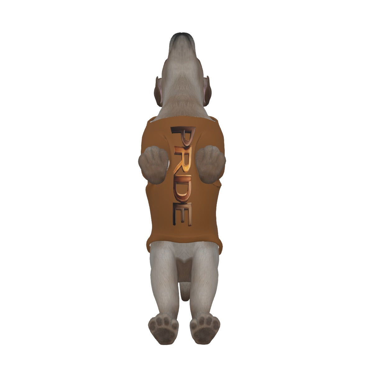All-Over Print Dog's Pullover Hoodie-Brown