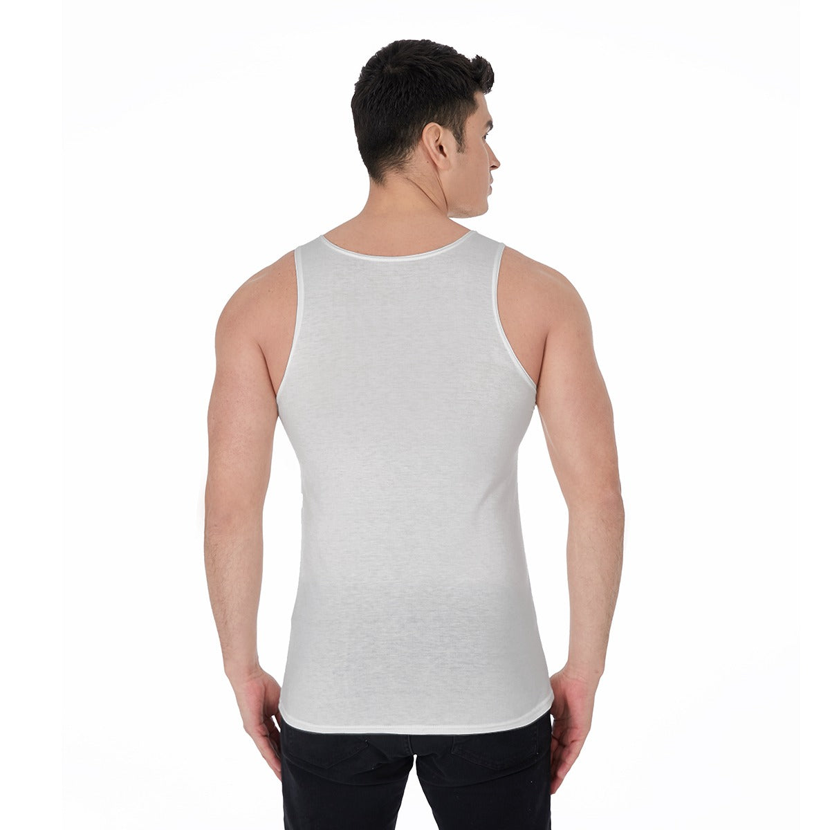 All-Over Print Men's Tank Top-White
