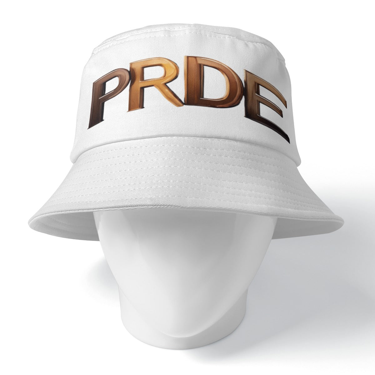 Double-Side Printing Bucket Hat- White