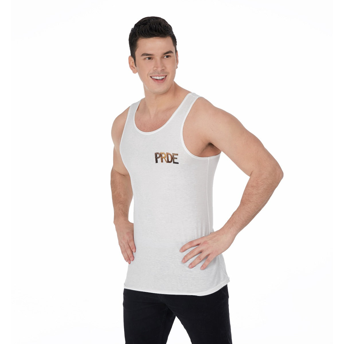 All-Over Print Men's Tank Top-White