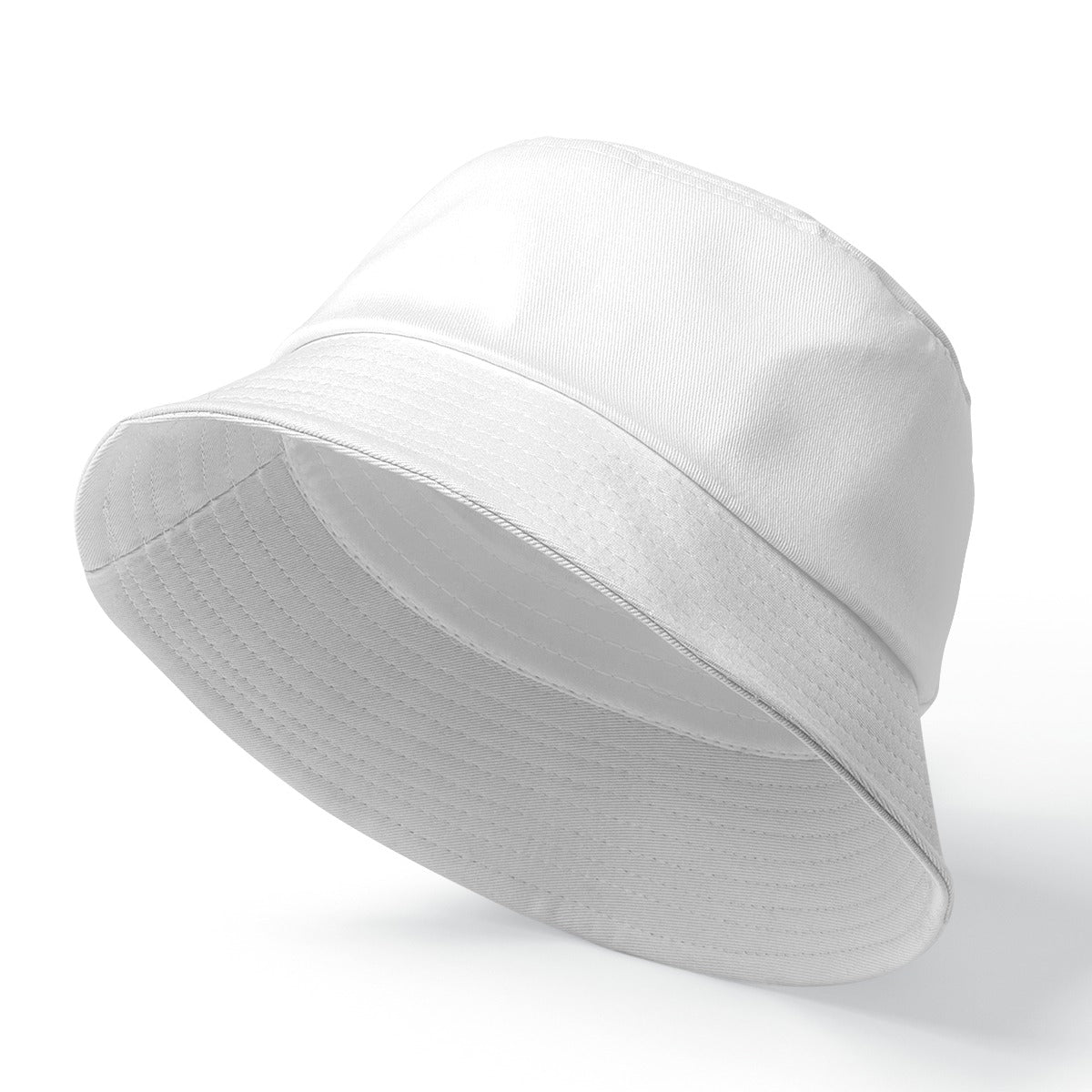 Double-Side Printing Bucket Hat- White