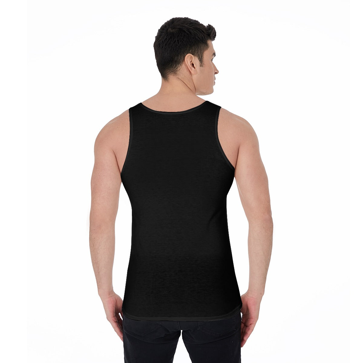 All-Over Print Men's Tank Top-Black