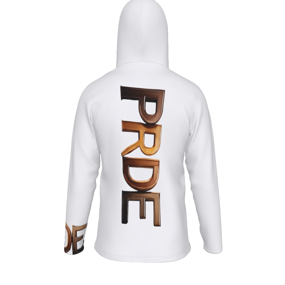 All-Over Print Men's Pullover Hoodie With Mask - White