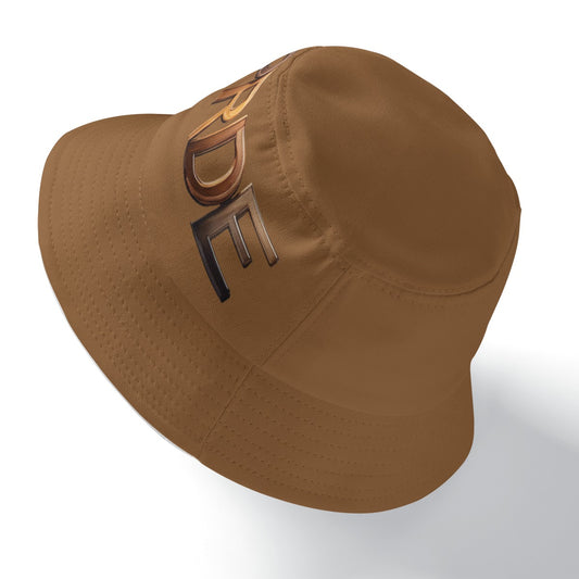 Double-Side Printing Bucket Hat- Brown