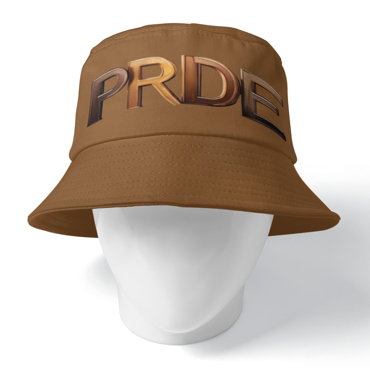 Double-Side Printing Bucket Hat- Brown