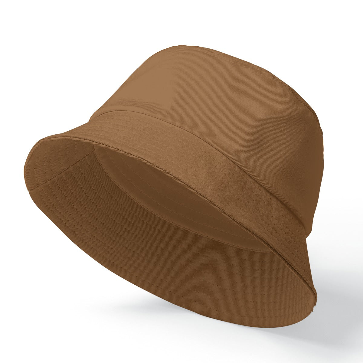 Double-Side Printing Bucket Hat- Brown